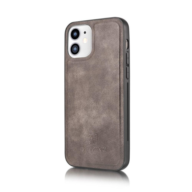 DG.MING For iPhone 12 Mini Stylish Wallet Case - Gray