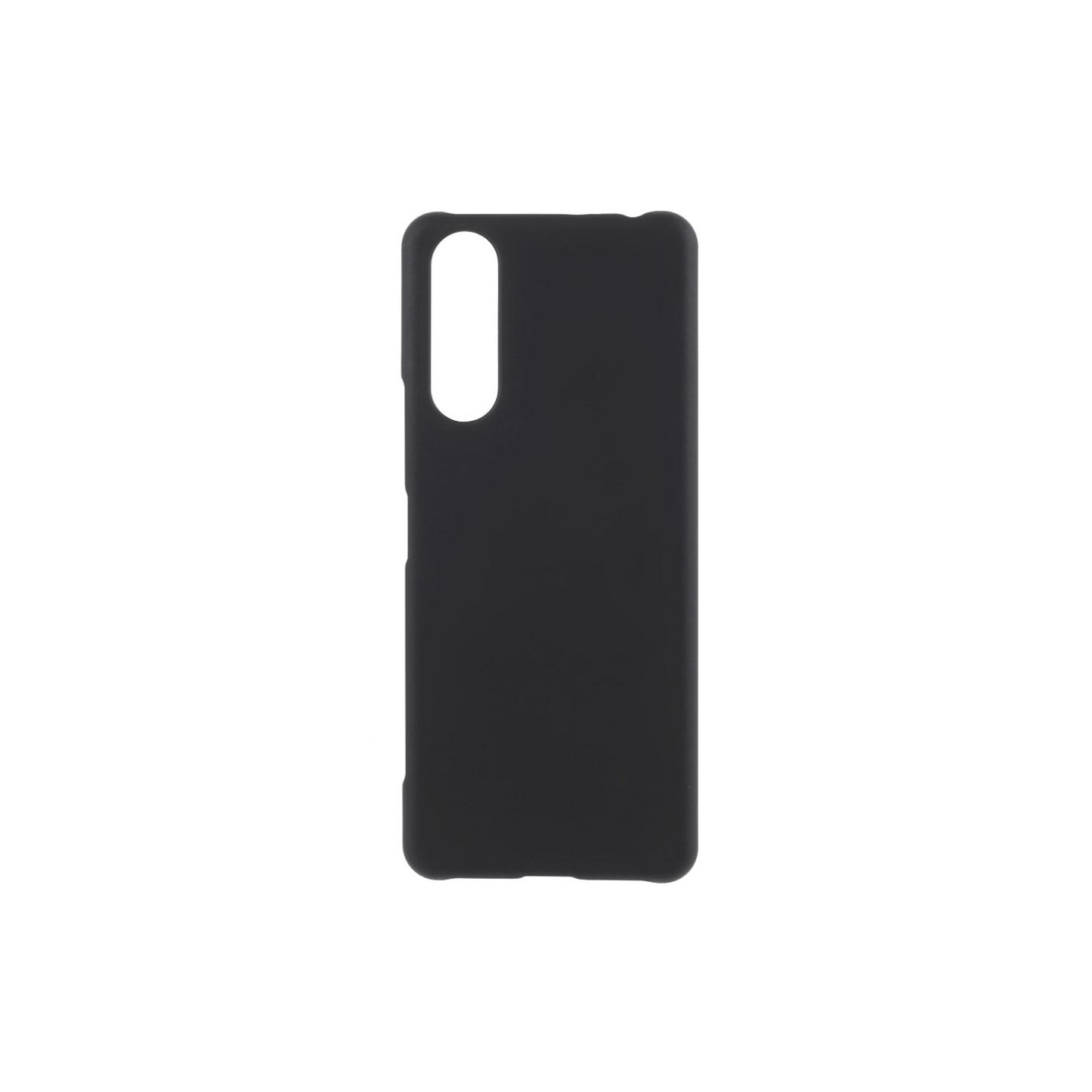 Rubberized Hard Plastic Cover for Sony Xperia 5 II - Black