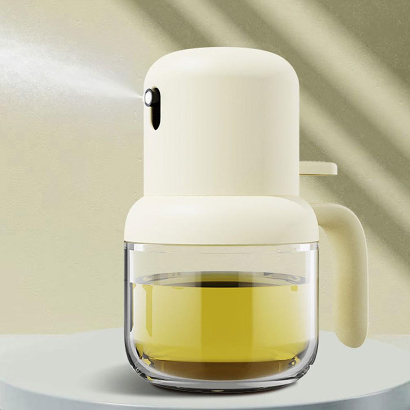 180ml Kitchen Barbecue Glass Oil Bottle Press Type Oil Atomizing Spray Bottle