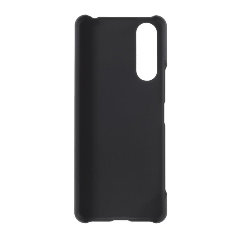 Rubberized Hard Plastic Cover for Sony Xperia 5 II - Black