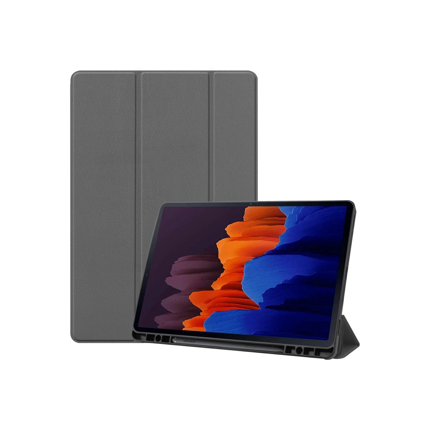 Kolminkertainen teline älykotelo Samsung Galaxy Tab S7 Plus - puhelimelle