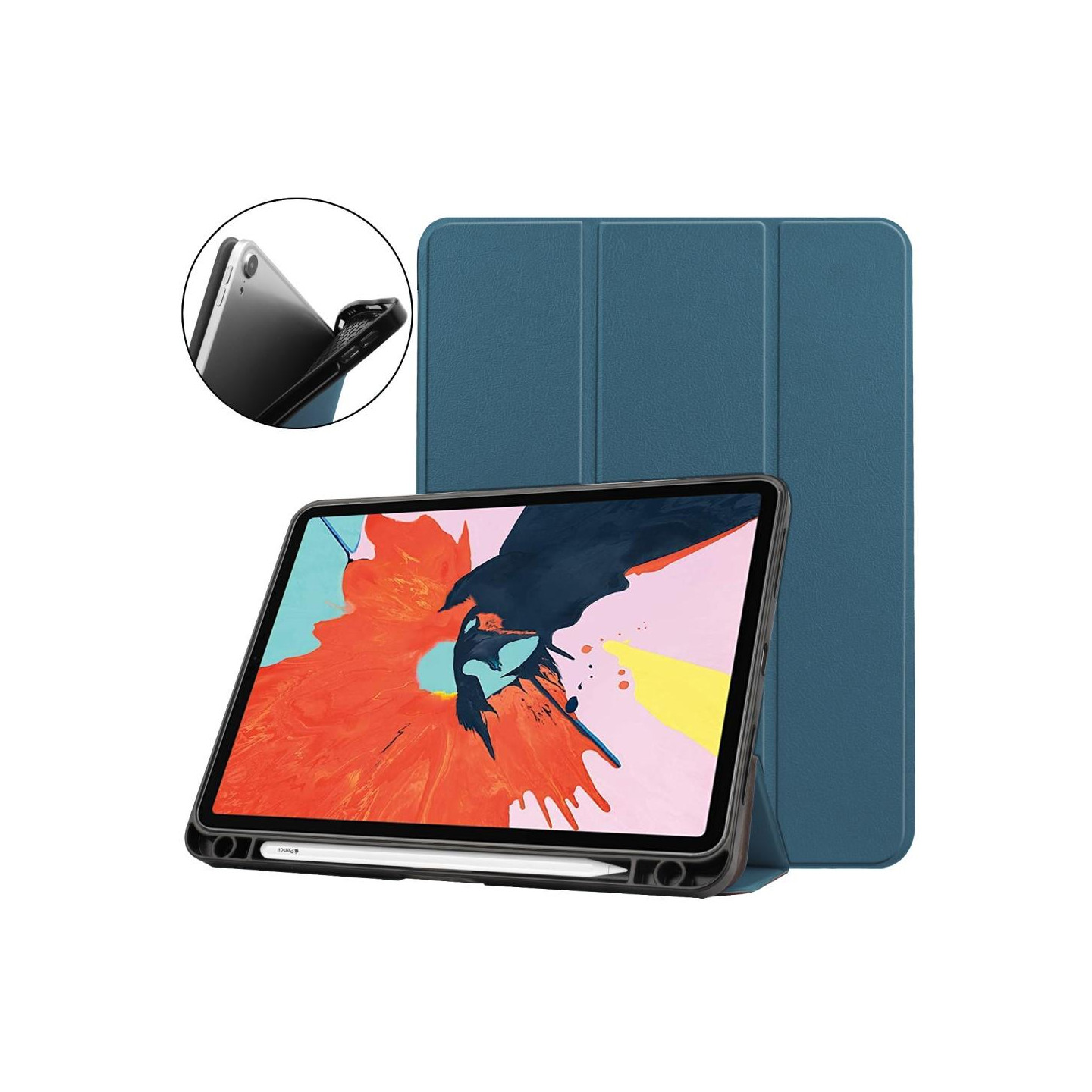 Apple iPad Air (2020) (2022) Tri - fold Stand Tablet Case - Green
