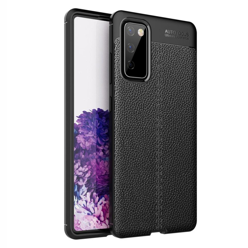 Samsung Galaxy S20 FE TPU Case Shell Litchi Texture - Svart