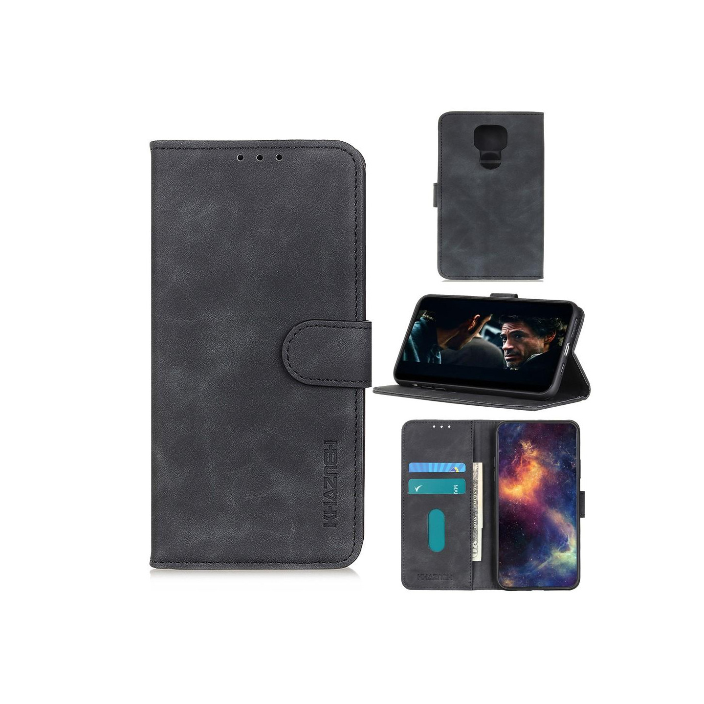 KHAZNEH Retro tegnebog Motorola Moto G9 Play/Moto E7 Plus