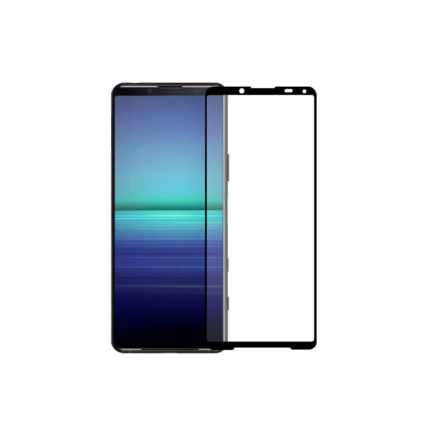 Koko näytön täysi liima karkaistu lasi Sony Xperia 5 II