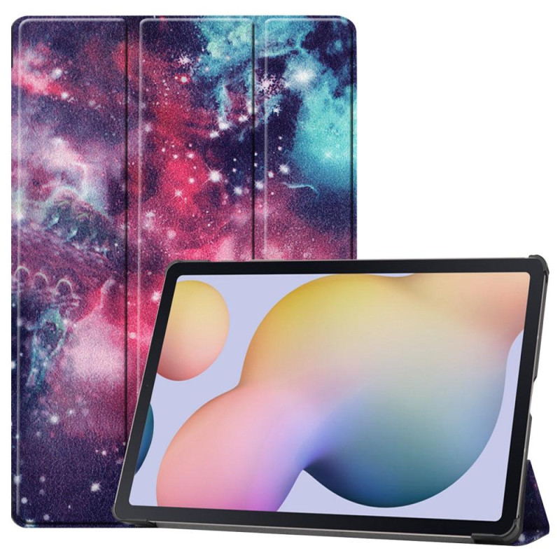 Tri - fold Stand Smart Case for Samsung Galaxy Tab S7 Plus / S8+ - Space
