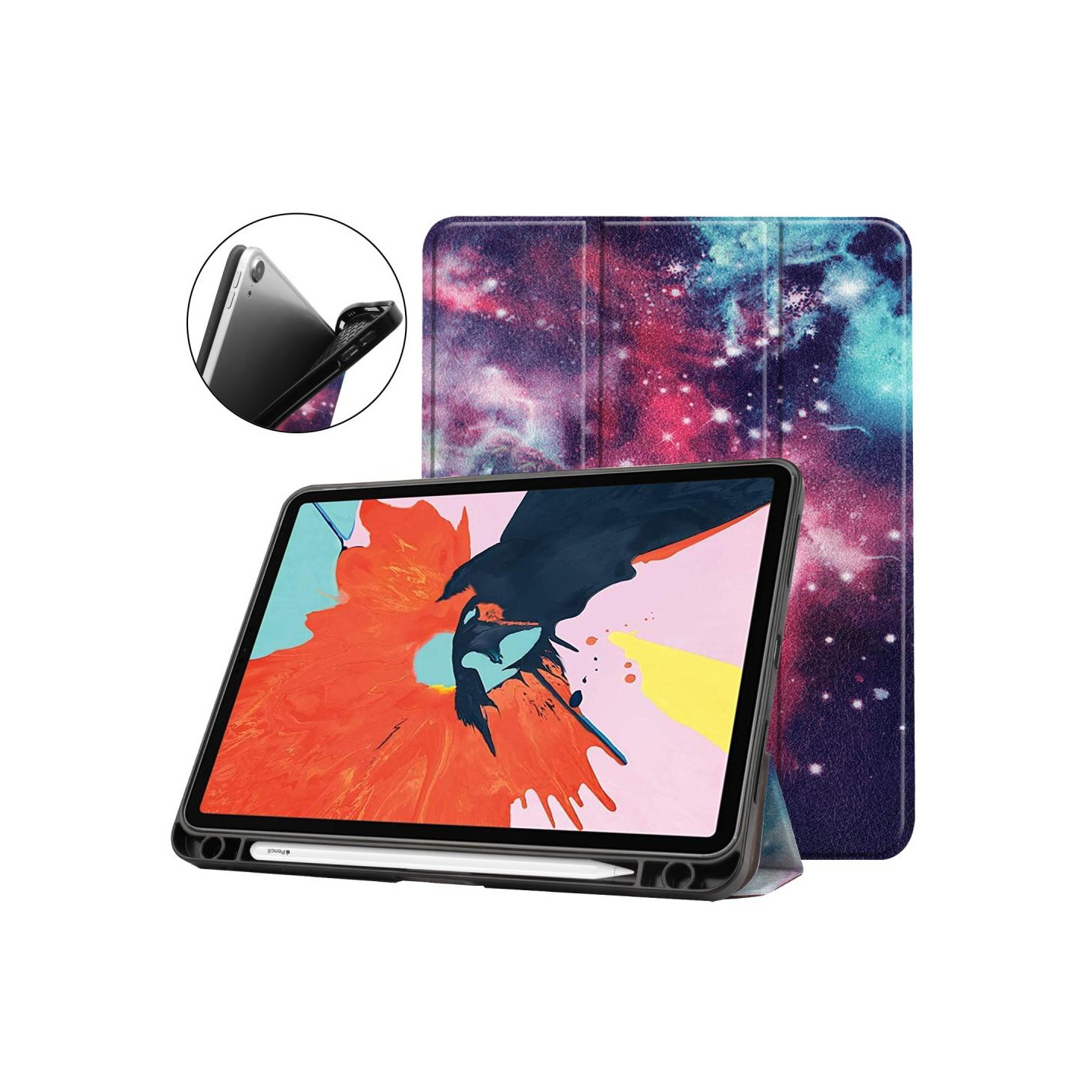 Apple iPad Air (2020) (2022) Tri - fold Stand Tablet Case - Space