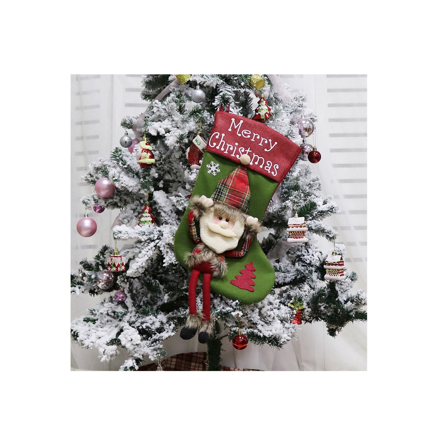 Julestrømpe Julegavesokk - Santa