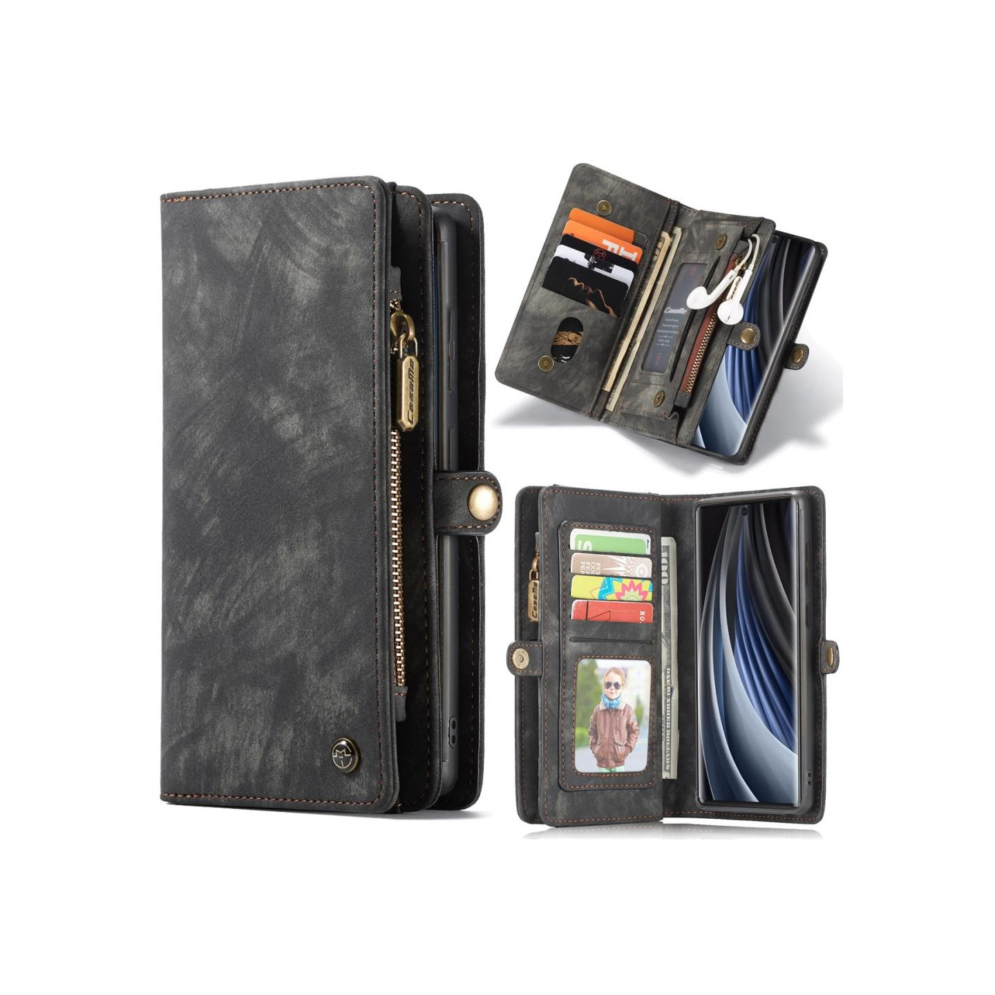 CASEME Samsung Galaxy Note 20 Retro Lær Lommebok - cover