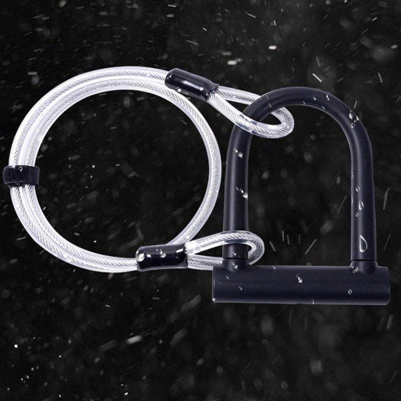 Lock Anti - theft Bicycle Motorcycle Scooter with Security Cable