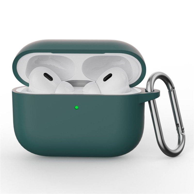Til AirPods Pro 3 Silikondeksel Integrert Bluetooth-øretelefondeksel med krok