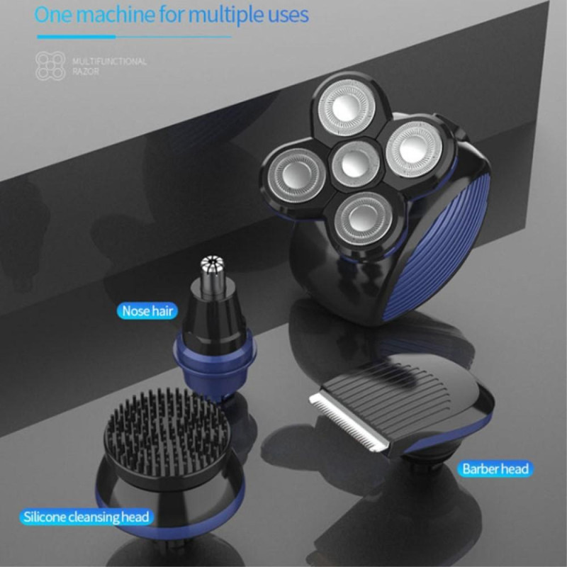 Men's Electric Head Shaver Bald Head Waterproof Razor 4 - in - 1