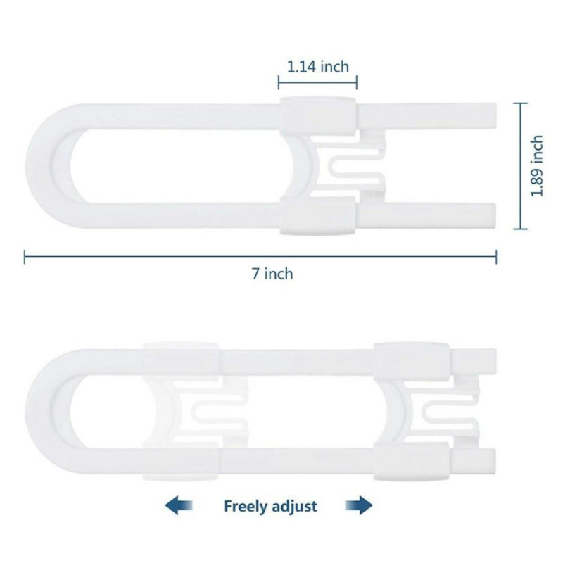 Child Proof Cabinet Lock Baby Safety Lock U Shaped Cabinet Latch for Home