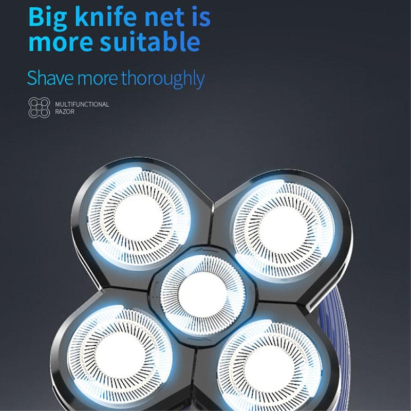Men's Electric Head Shaver Bald Head Waterproof Razor 4 - in - 1