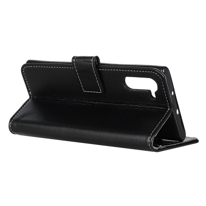 Litchi Skin Cell Phone Case for OnePlus Nord - Black