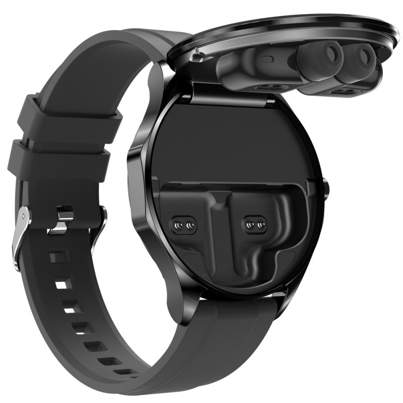 SmartWatch Smartwatch X20 2-i-1 Bluetooth-hovedtelefoner Sundhedsovervågning 1,43" skærm