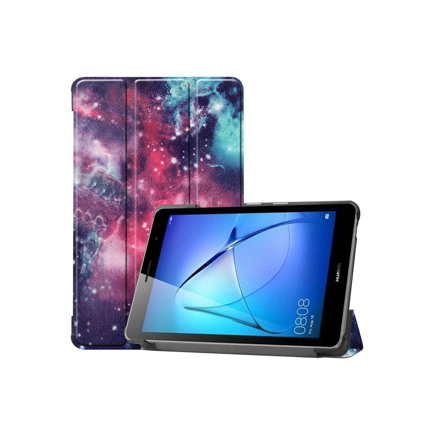 Tri - fold Stand Case for Huawei MatePad T8 - Galaxy