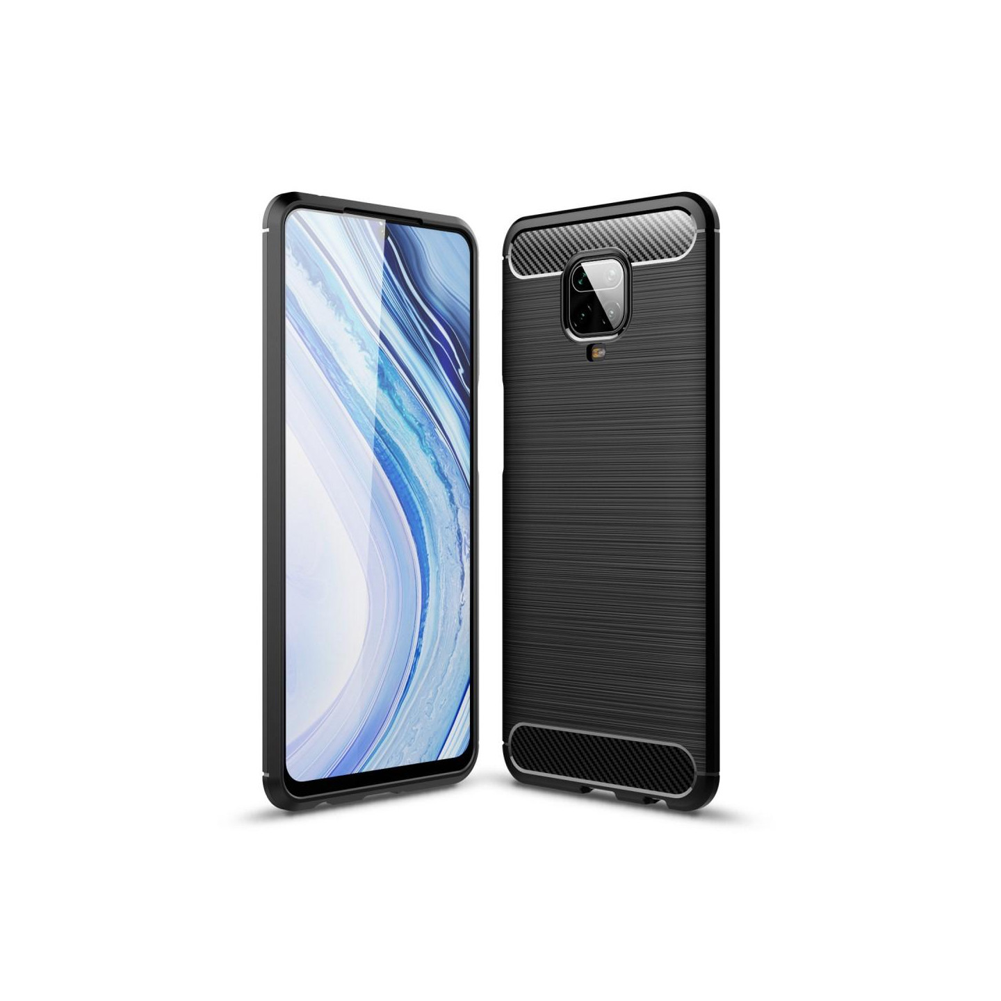 Carbon Fiber Texture TPU Cover for Xiaomi Redmi Note 9 Pro