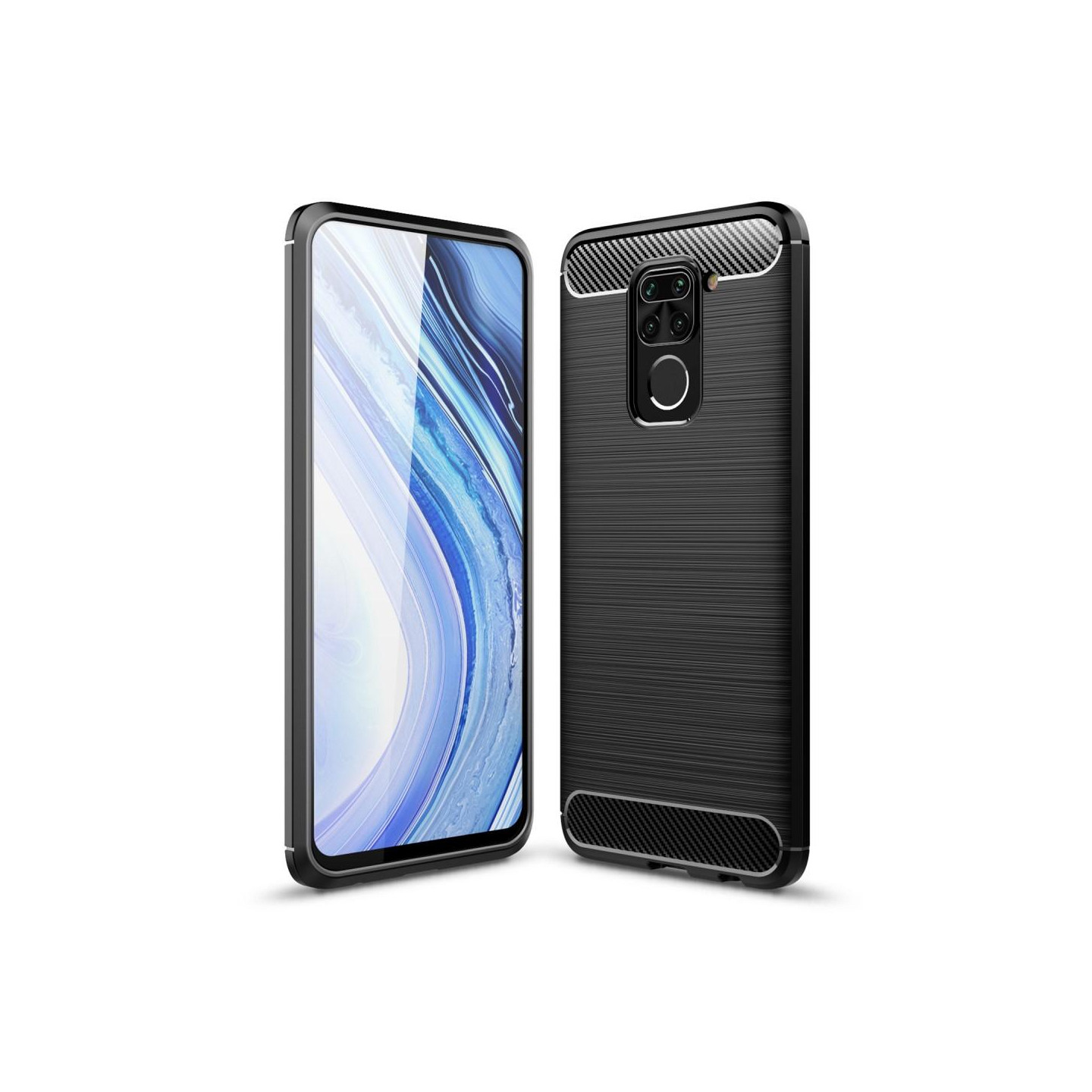 Carbon Fiber Texture TPU Back Shell - Xiaomi Punainenmi Note 9