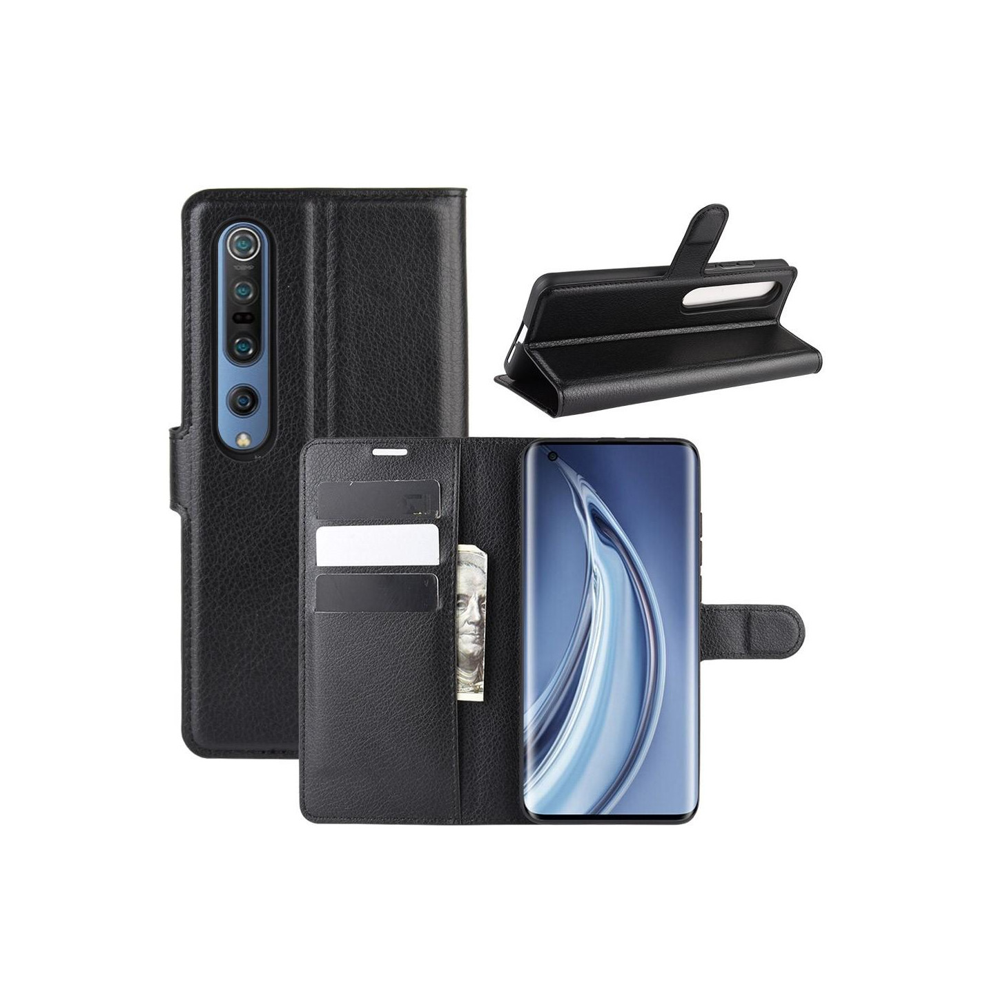 Litchi tegnebogstaske til Xiaomi Mi 10/Mi 10 Pro