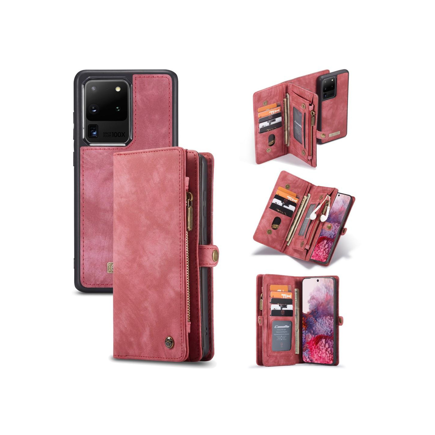 Samsung Galaxy S20 Ultra CASEME Irrotettava 2 - in - 1 kotelo - Punainen